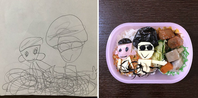 Father-turns-his-daughters-drawings-into-food-for-her