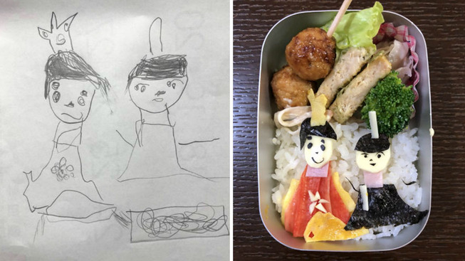 Father-turns-his-daughters-drawings-into-food-for-her