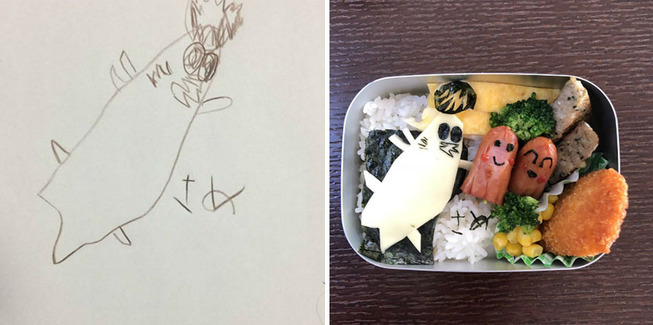 Father-turns-his-daughters-drawings-into-food-for-her