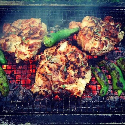 21 - I cook chicken amp green peppers from the garden
