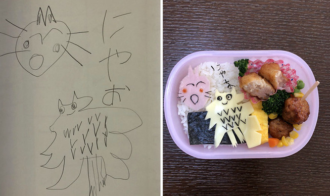 Father-turns-his-daughters-drawings-into-food-for-her