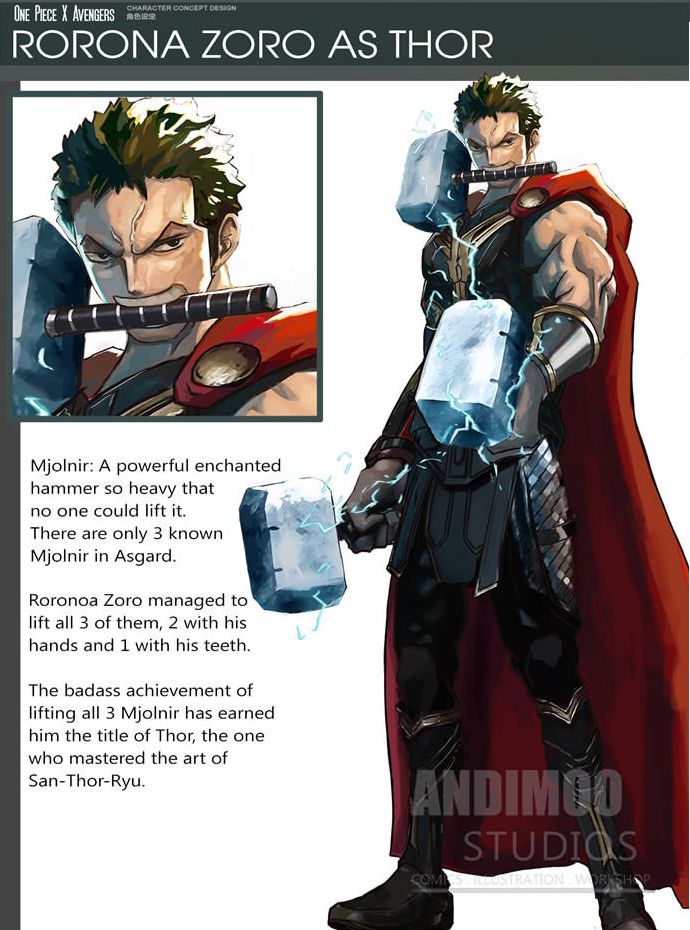 外国人 ワンピースの麦わらの一味をアベンジャーズ風に描いてみた 海外の万国反応記 海外の反応