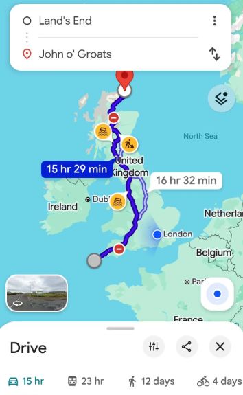 longest fastest route