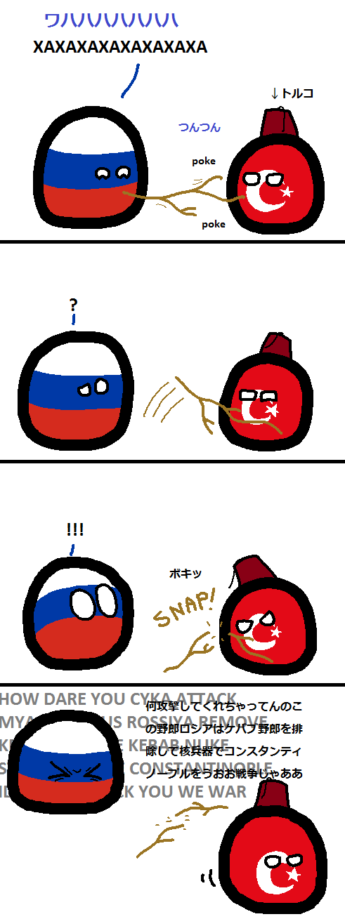 ポーランドボール トルコのロシア機撃墜