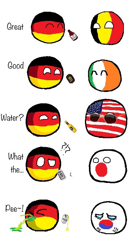 ドイツ人が欧米 日本 韓国のビールを飲むとこんな反応になるそうです ポーランドボール 海外の万国反応記 海外の反応