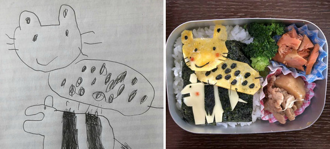 Father-turns-his-daughters-drawings-into-food-for-her