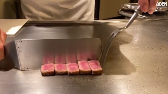 Wagyu steak at a high-end place in Japan