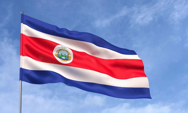 costa-rica-flag-flagpole-blue-sk