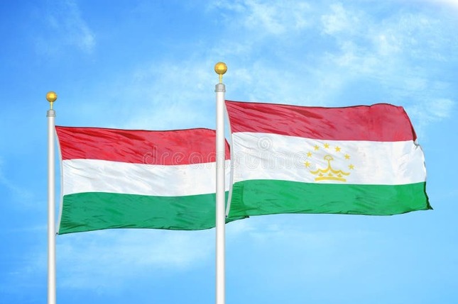hungary-tajikistan-two-flags-fla