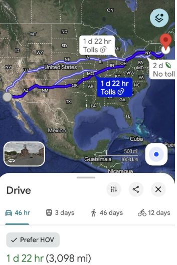 longest fastest route