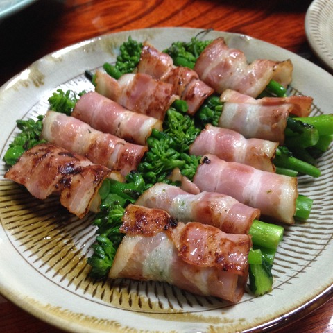 15 - Bacon wrapped baby broccoli