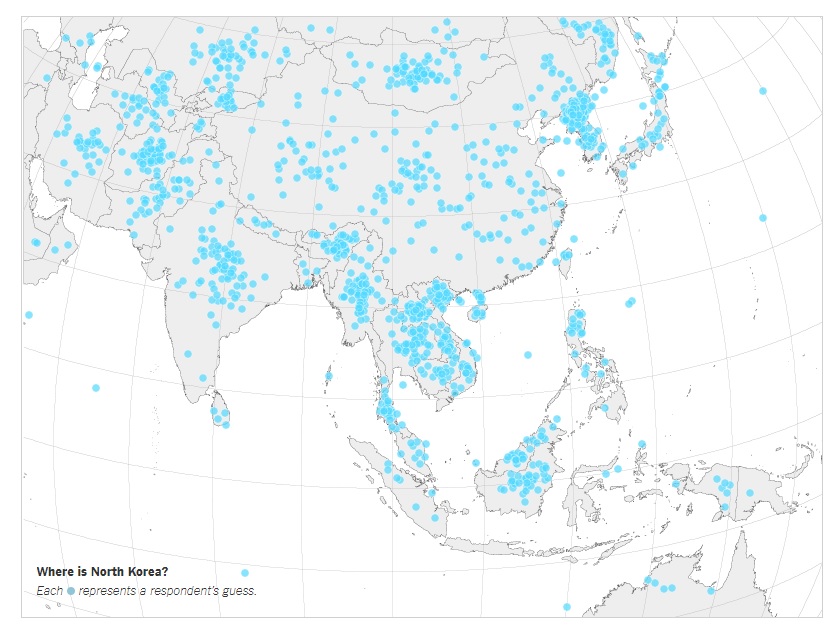 Q.北朝鮮の位置分かりますか？ アメリカ人「このあたりだろHAHAHA！」 海外の万国反応記＠海外の反応