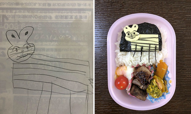 Father-turns-his-daughters-drawings-into-food-for-her
