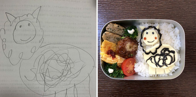 Father-turns-his-daughters-drawings-into-food-for-her