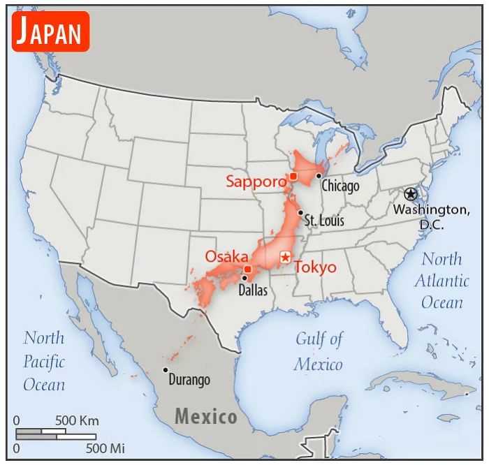 海外 日本はもう少し大きいと思ってた アメリカと世界の国の面積を比較 海外の反応 まとめアンテナリーダー