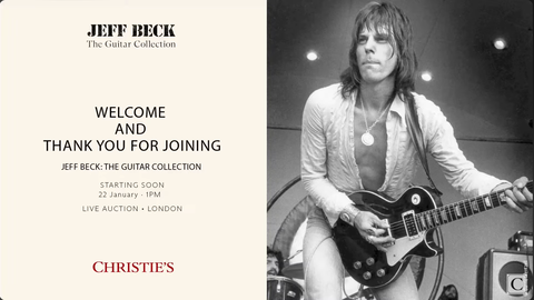 ジェフ・ベック クリスティーズオークション ギターカタログ（未開封品） クリスティーズ ジェフ・ベック：ギターコレクションもう見ましたか