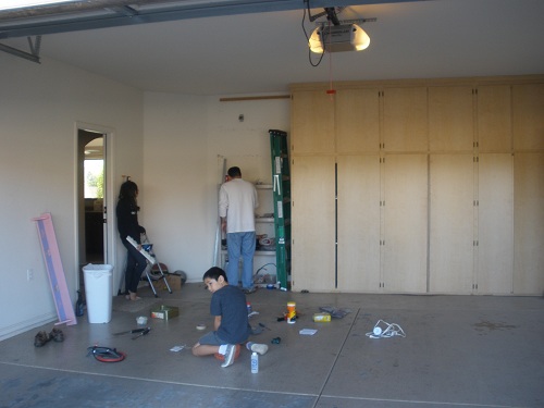 ガレージ掃除 庭のメンテナンス アリヤとムサシのおうち In Arizona