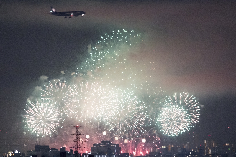 淀川花火大会と飛行機を狙う 制限解除 淀川花火大会と飛行機を狙う 制限解除