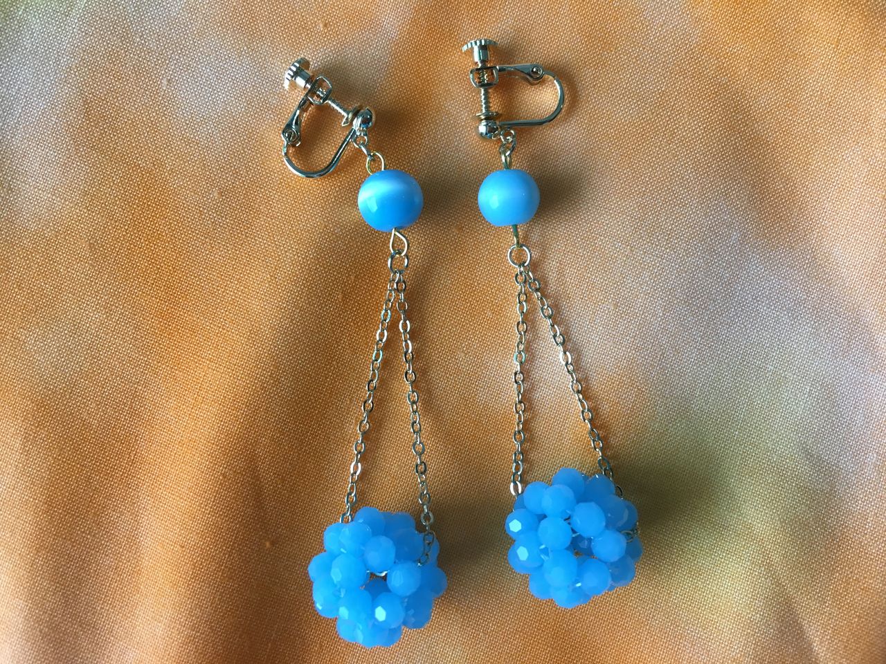 ビーズボールの簡単イヤリングとストラップ Aolani日和