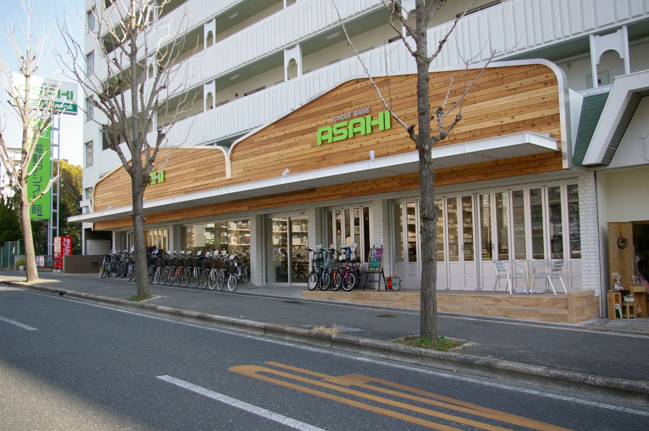 あさひ 自転車 高野 工事後