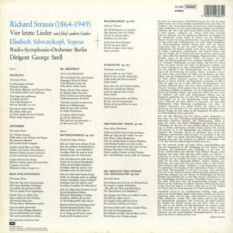 DE EMI 065 1006081 シュヴァルツコップ R.シュト…