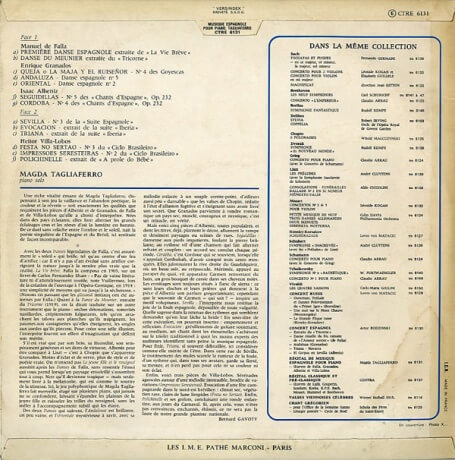 マグダ・タリアフェロ スペイン・ピアノ曲集 TRIANON CTRE 6131