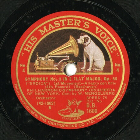 【SP盤】GB HMV D.B.1600 WILLEM MENGELBERG PHILHARMONIC-SYMPHONY ORCHESTRA OF NEW YORK Beethoven SYMPHONY No.3 IN E FLAT MAJOR, Op.55 (