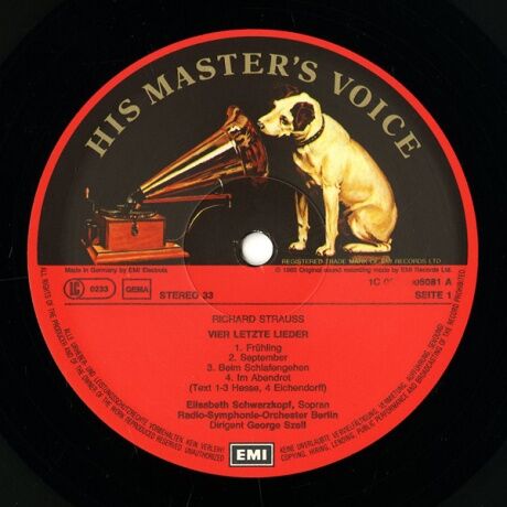 DE EMI 065 1006081 シュヴァルツコップ R.シュト…