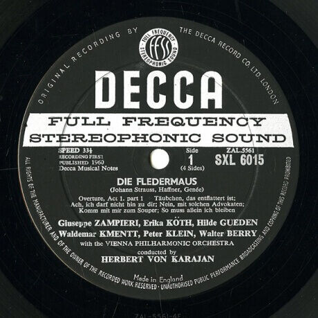 GB DECCA SXL6015-6 ヘルベルト・フォン・カラヤン ヒルデ