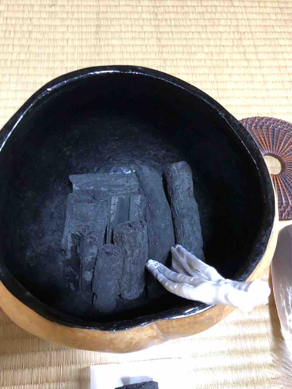 炉開き 瓢炭斗(ふくべすみとり) : 茶道教室 お茶のある暮らし 【茶道 