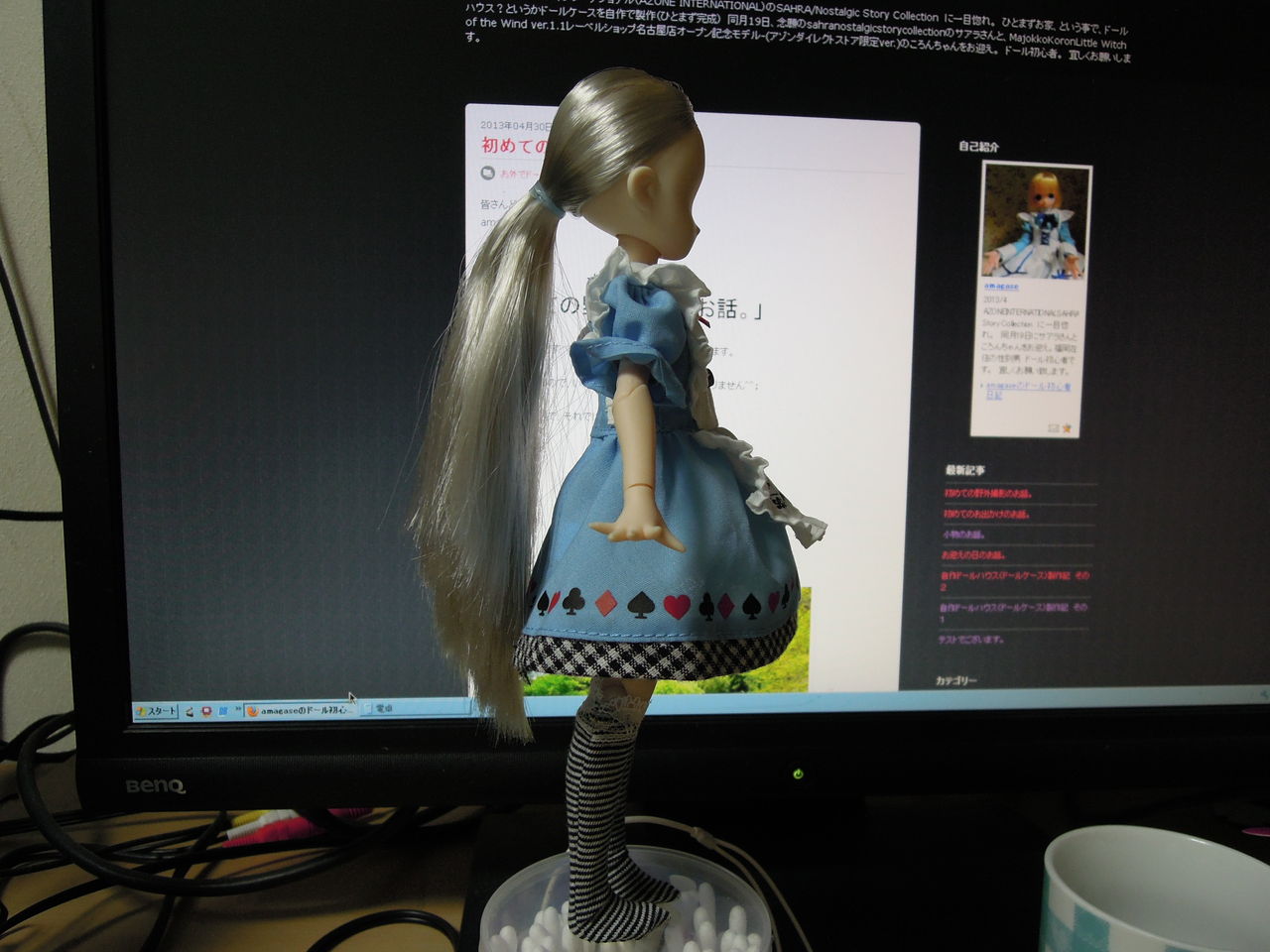 オビツ21-01植毛ヘッドをアゾンピュアニーモフル可動XSボディに