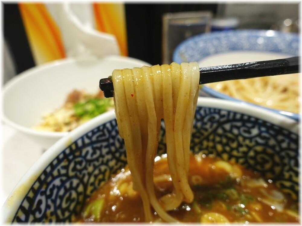 つけ麺一燈 サバカレーつけ麺の麺2