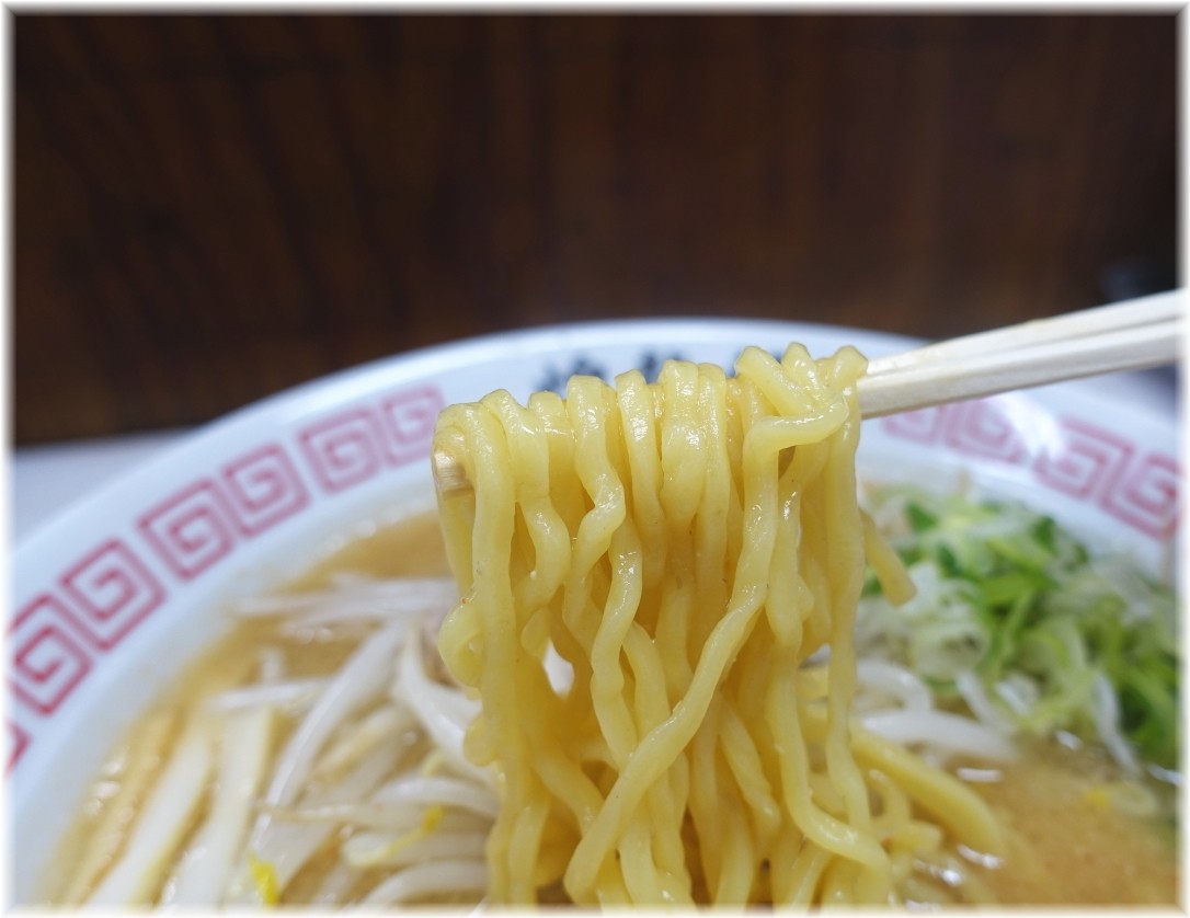 煌龍軒大森店 味噌ラーメンの麺