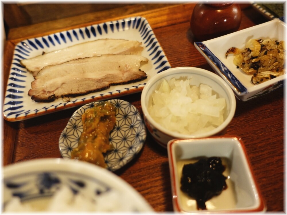 倫道 鯵定食の具