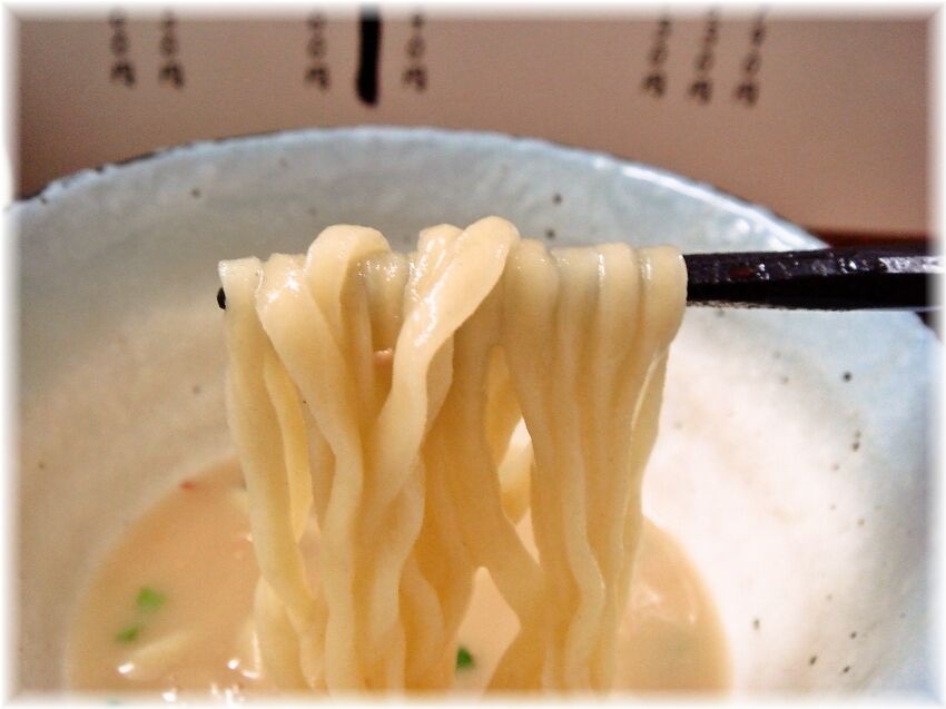 うぜん 鶏塩ポタージュつけ麺の麺