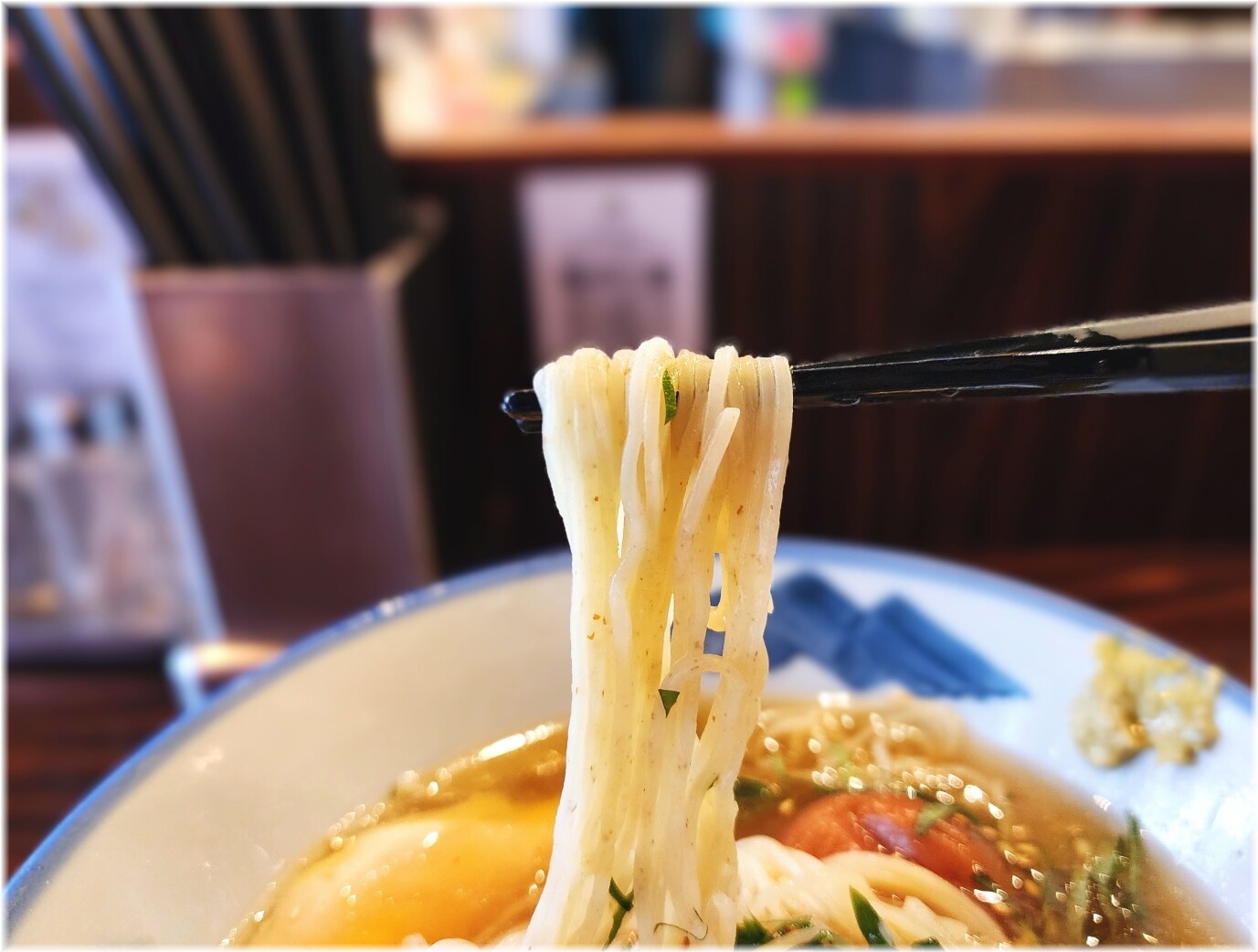 AFURI中目黒店2 冷やし大葉梅塩らーめんの麺