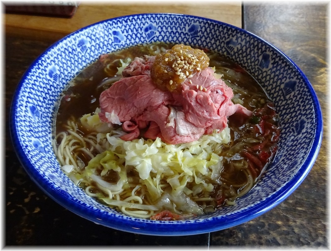 ぐるまん野州男 牛そばローストビーフのせ