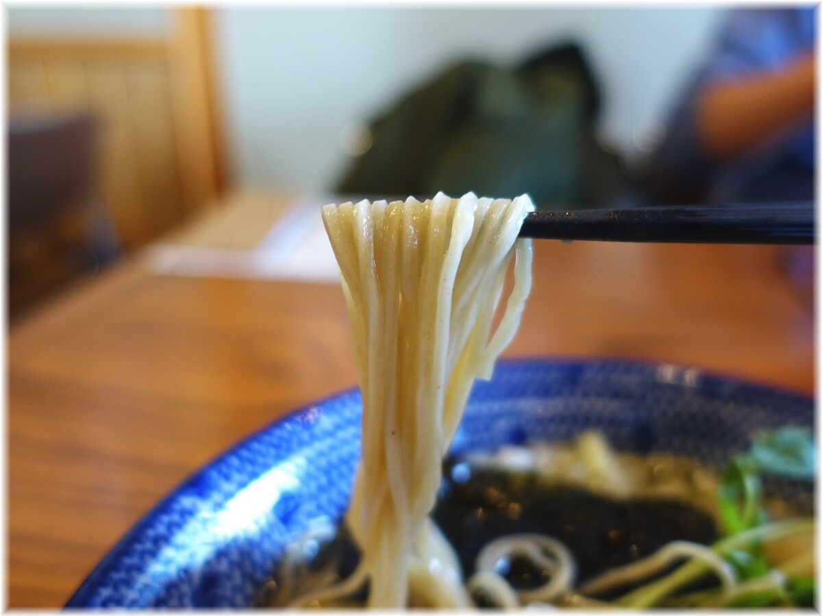 きく屋 煮干中華煮玉子入りの麺