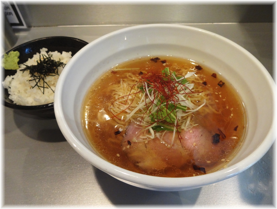 天雷軒 琥珀醤油拉麺とお茶漬け用ごはん