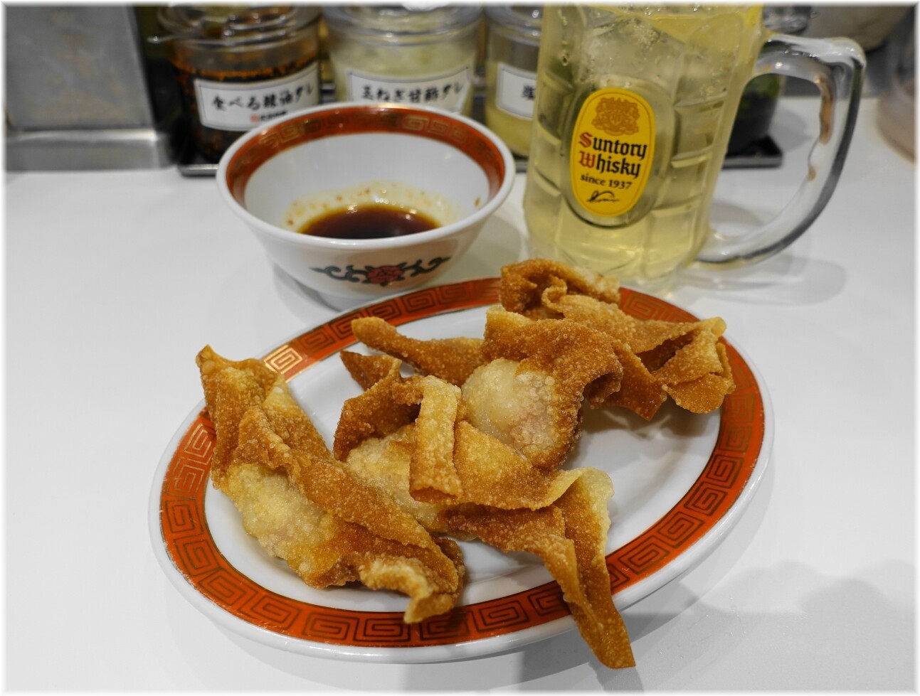 広州市場田町タワー店2 揚げ海老わんたんと角ハイボール