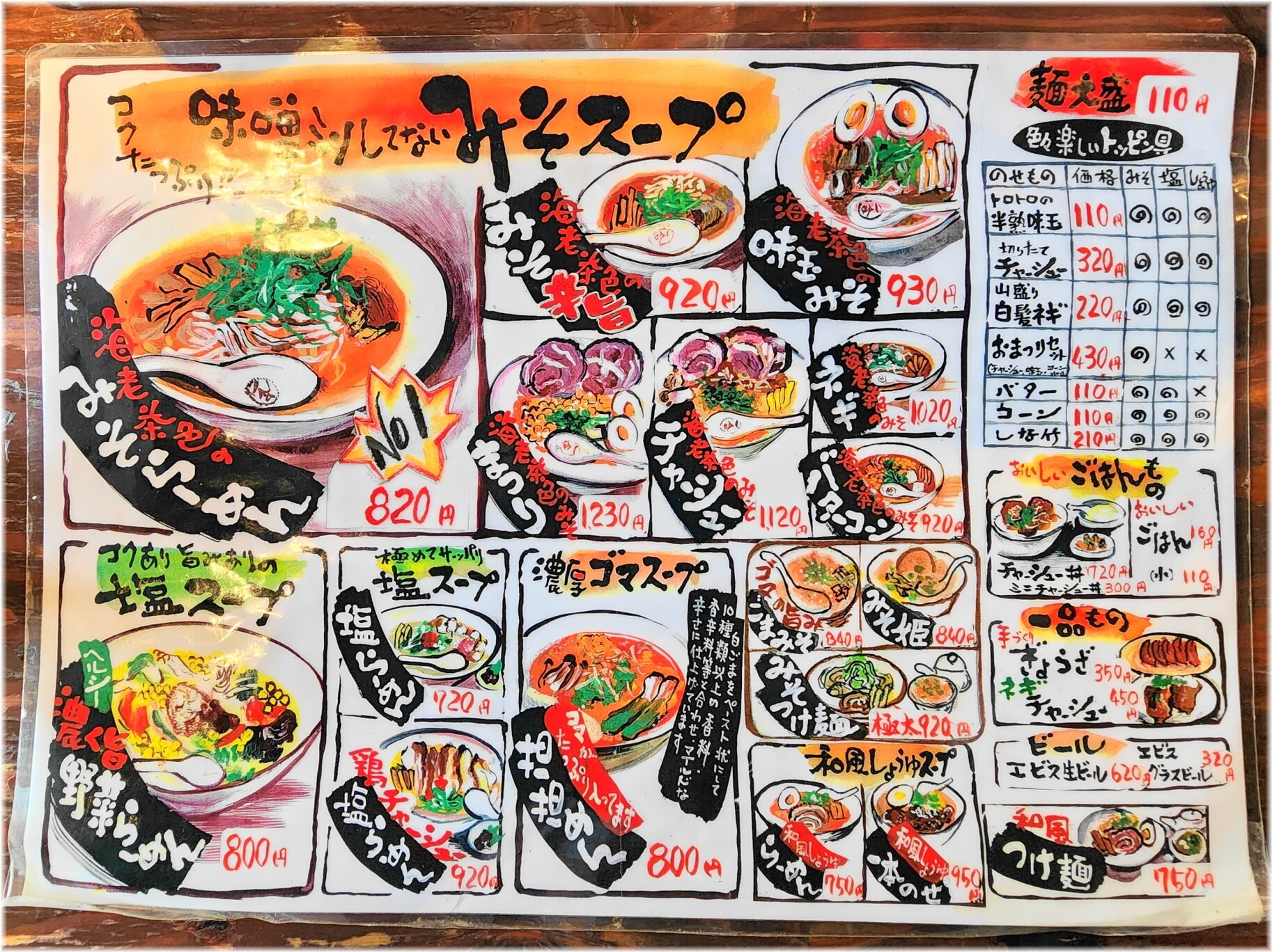 らーめん一会 メニュー
