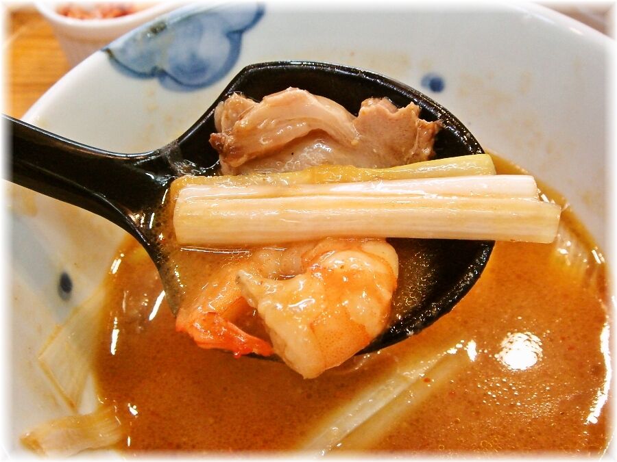 大文字 釜あげ辛みそつけ麺の具