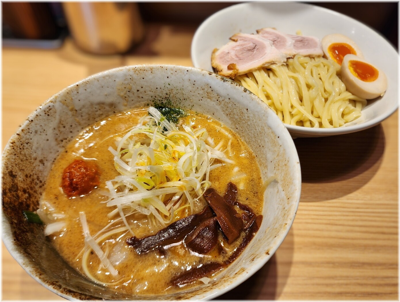 つじ田味噌の章三田店 特製辛味噌つけ麺