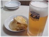 味芳斎 ビールとつけあわせ