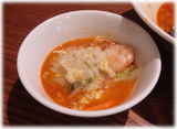 芳園 福建海鮮炒飯に四川ラーメンのスープかけ