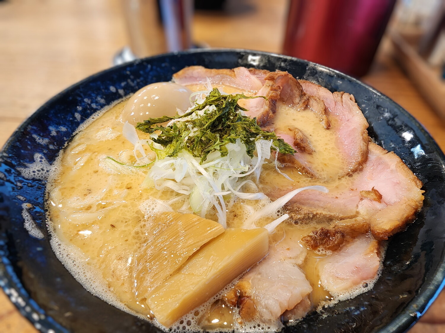 五ノ神水産3 らーめん銀だら絞り(味玉入り・肉増し)の具