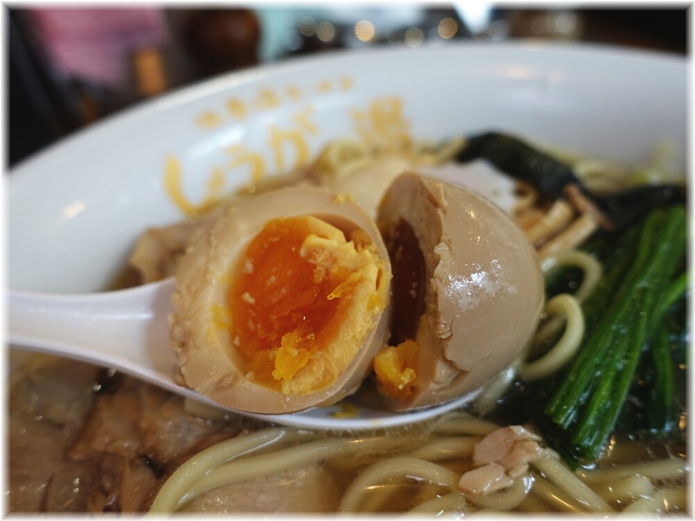 しょうがの湯 白玉生姜ラーメンの味玉