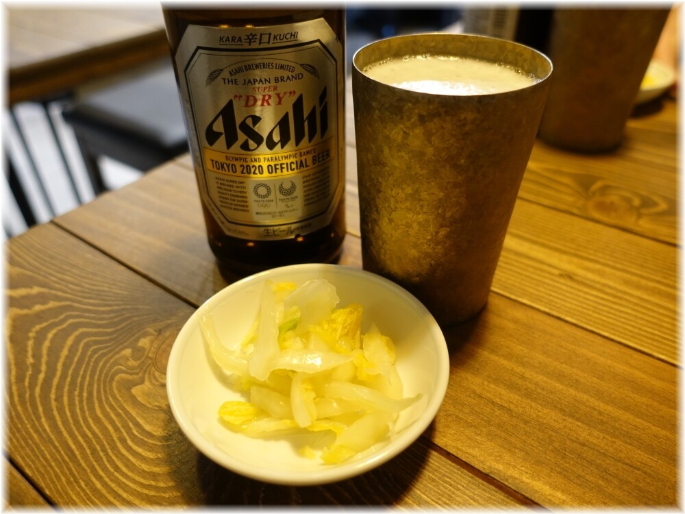 ぷれじでんと ビールと白菜の浅漬け