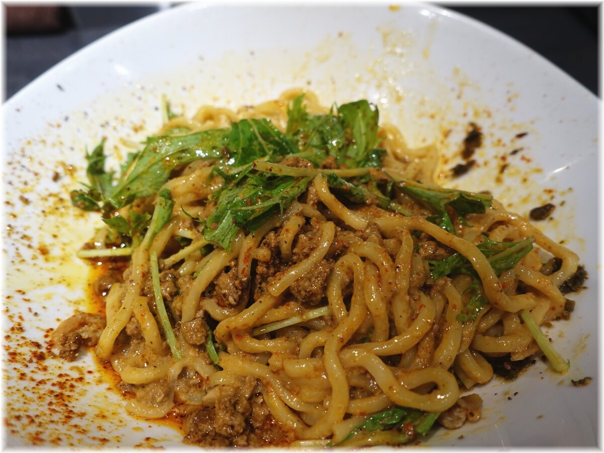 タンタンタイガー蔵前店 汁なし担々麺の麺2