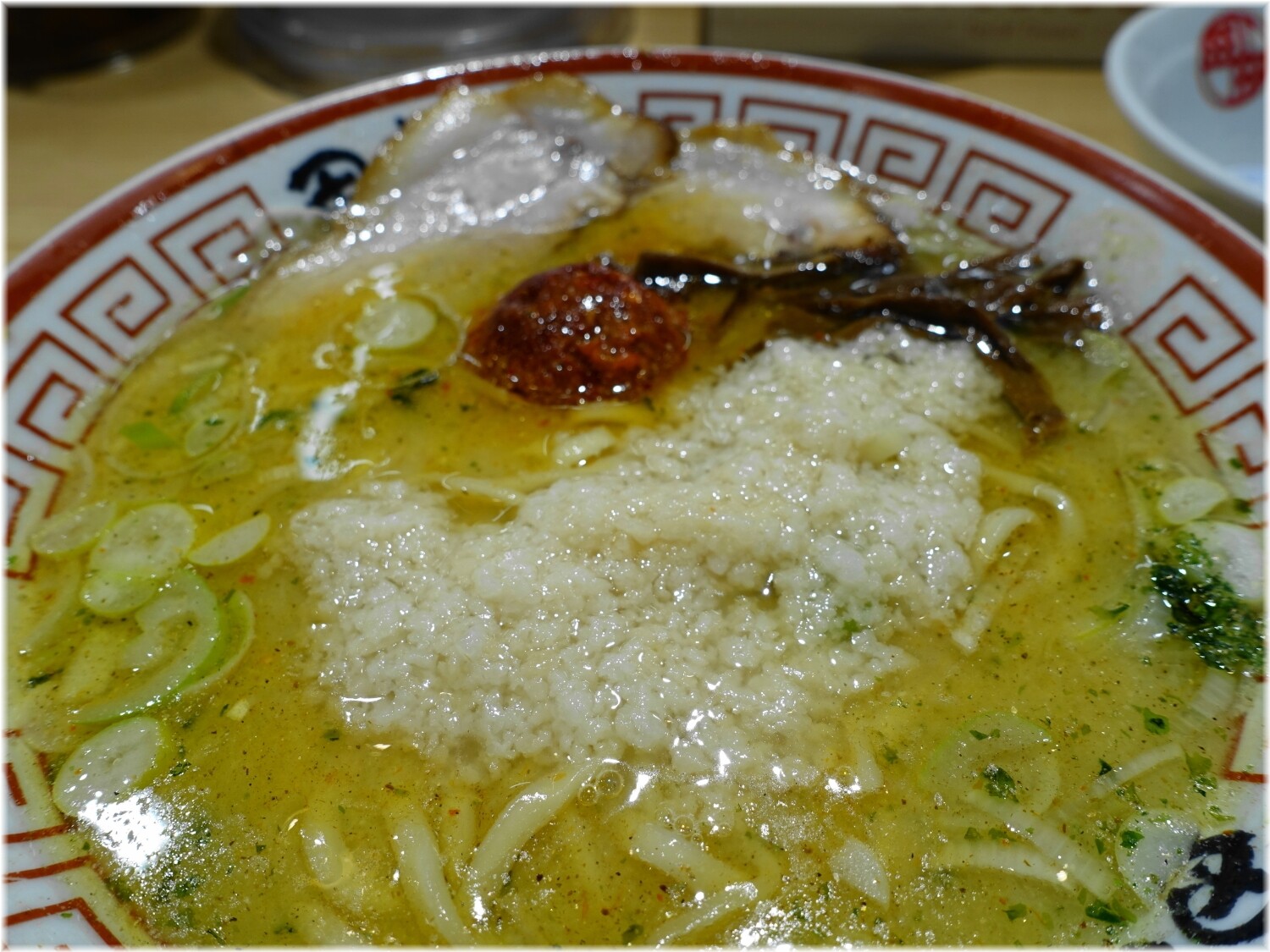 田中そば店田町タワー店6 山形辛みそに別皿背脂投入